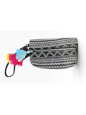 Black & White Small Bag with Tassel